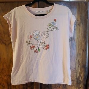 Esprit Floral Cotton Tee Shirt Size Medium